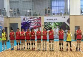 十二中女排参加全国第十四届中学生排球联赛（甲B）获得第九名的好成绩